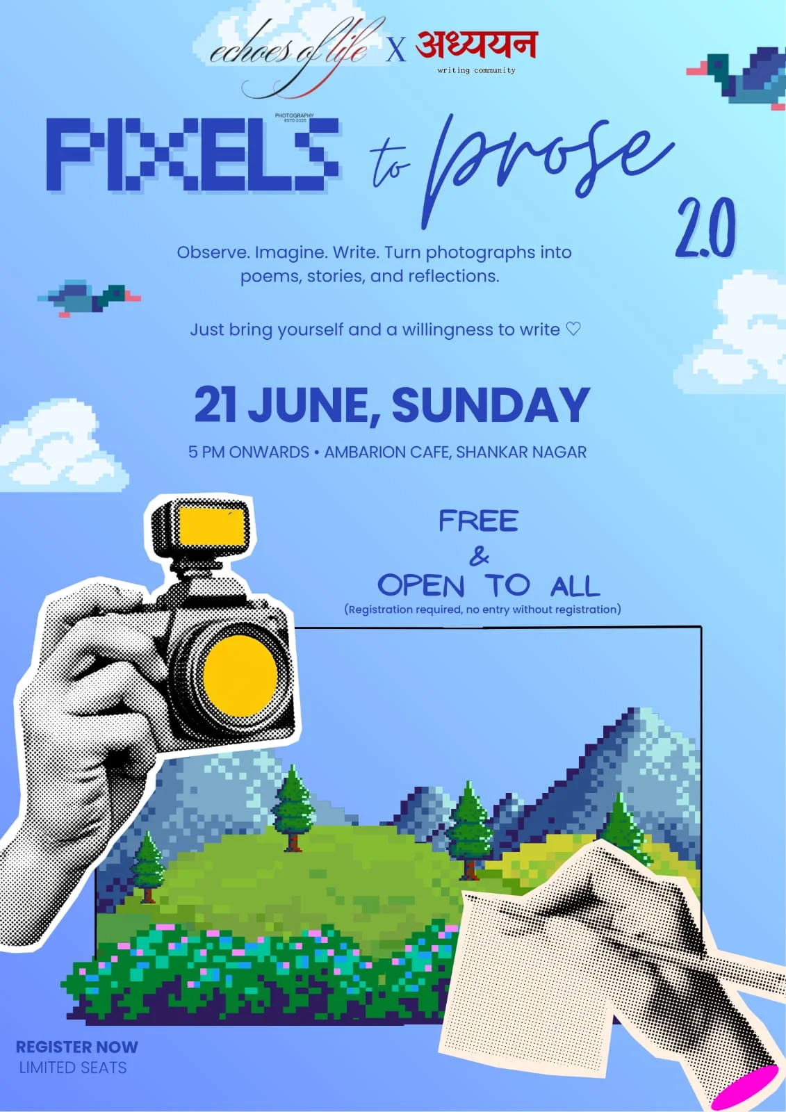 Pixels to Prose 2.0 poster